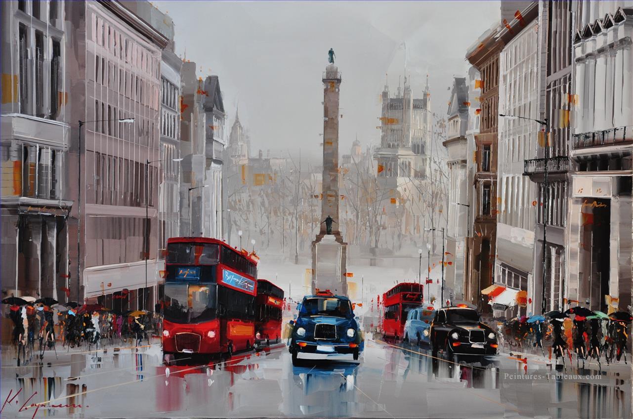 Regent St City de Westminster UK Kal Gajoum texturé Peintures à l'huile